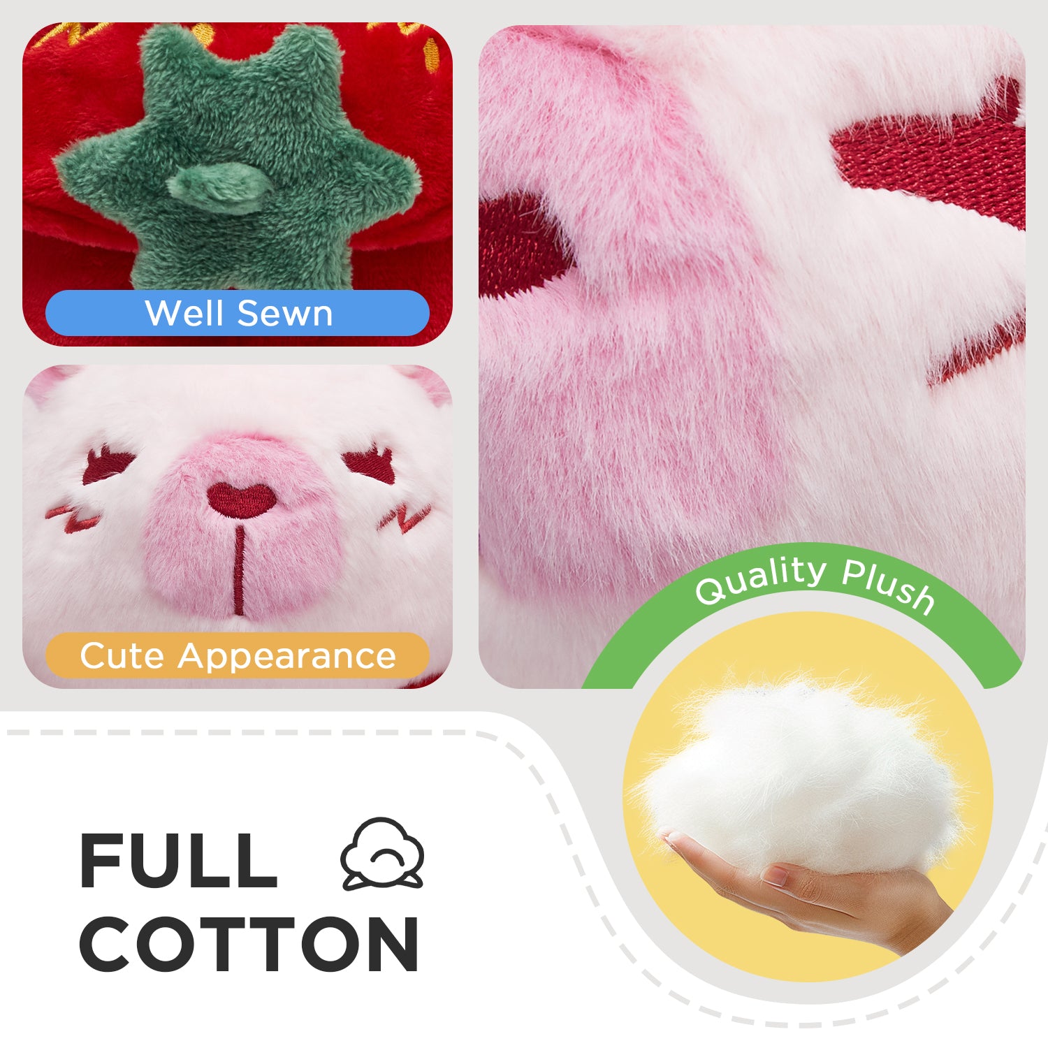 32CM OLAOLA Kawaii Strawberry Capybara Dinosaur Original Plush Toys Soft Stuffed Dolls Animals Dino Plushies Birthday Gift