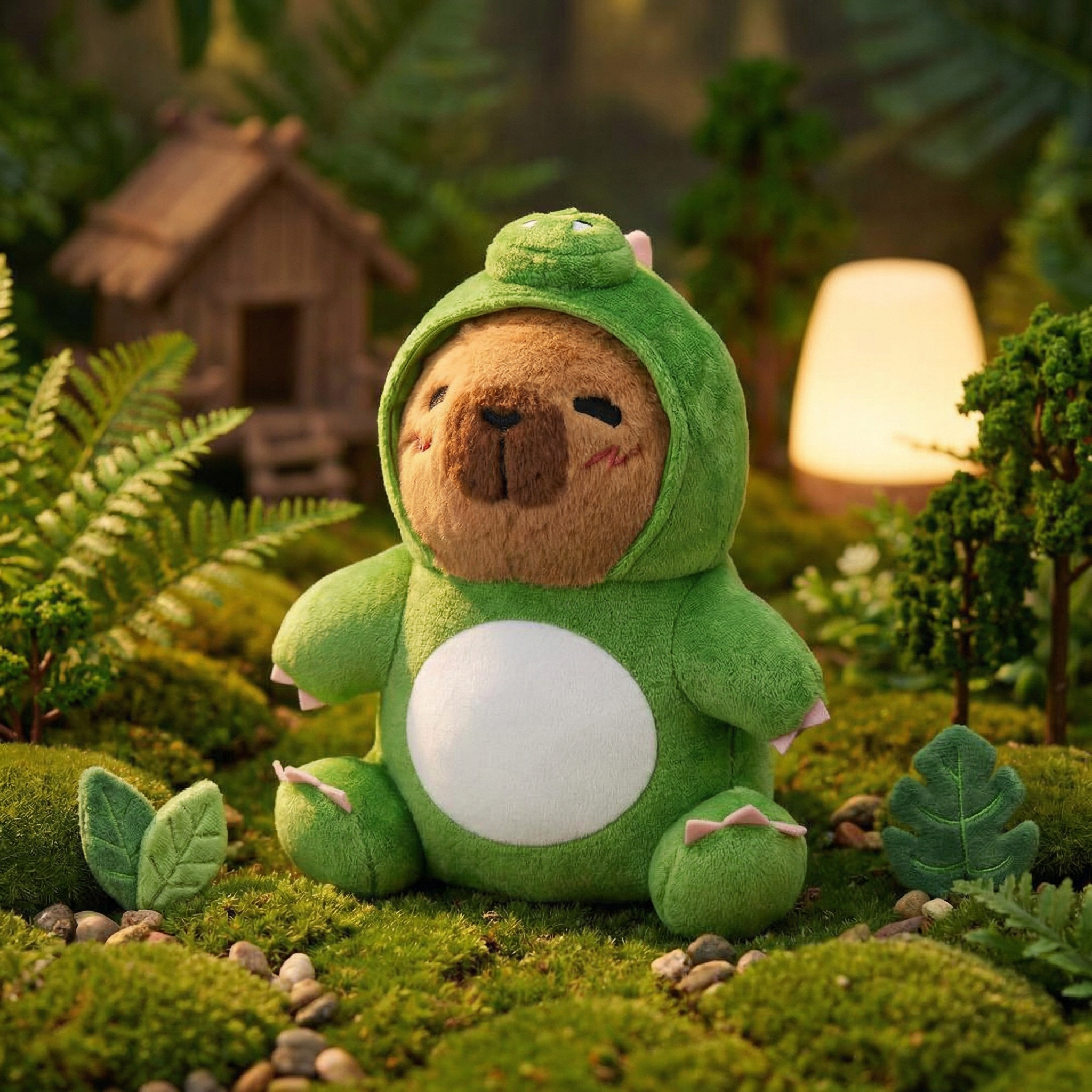 32CM OLAOLA Original Cute Capybara Dinosaur Dolls Soft Stuffed Dolls Animals Plush Toys Dino Plushies Birthday Gift