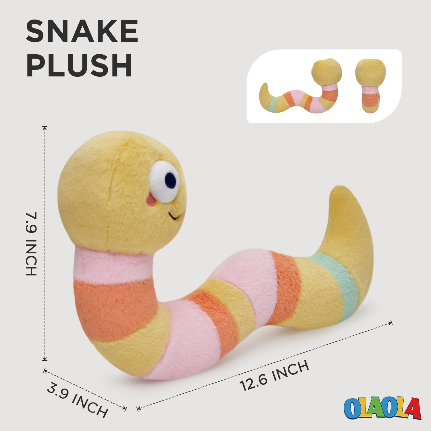 32CM OLAOLA Snake Original Plush Toys Soft Stuffed Dolls Animals Plushies Birthday Gift