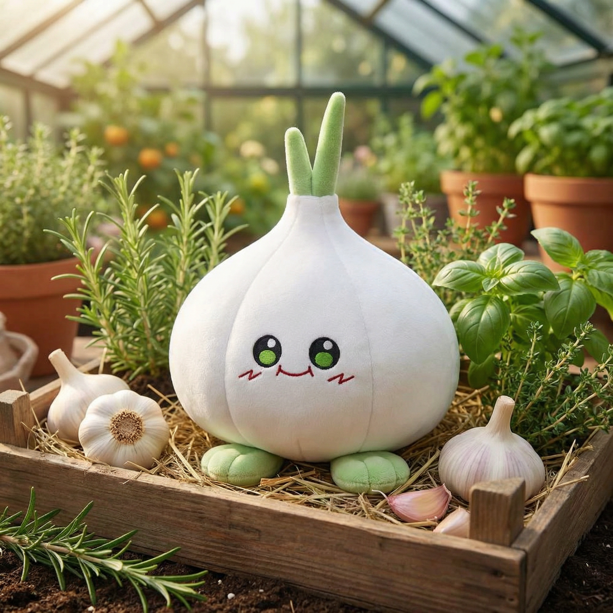 35CM OLAOLA Garlic Original Plush Toys Soft Stuffed Animals Dolls Plushies Birthday Halloween Gift