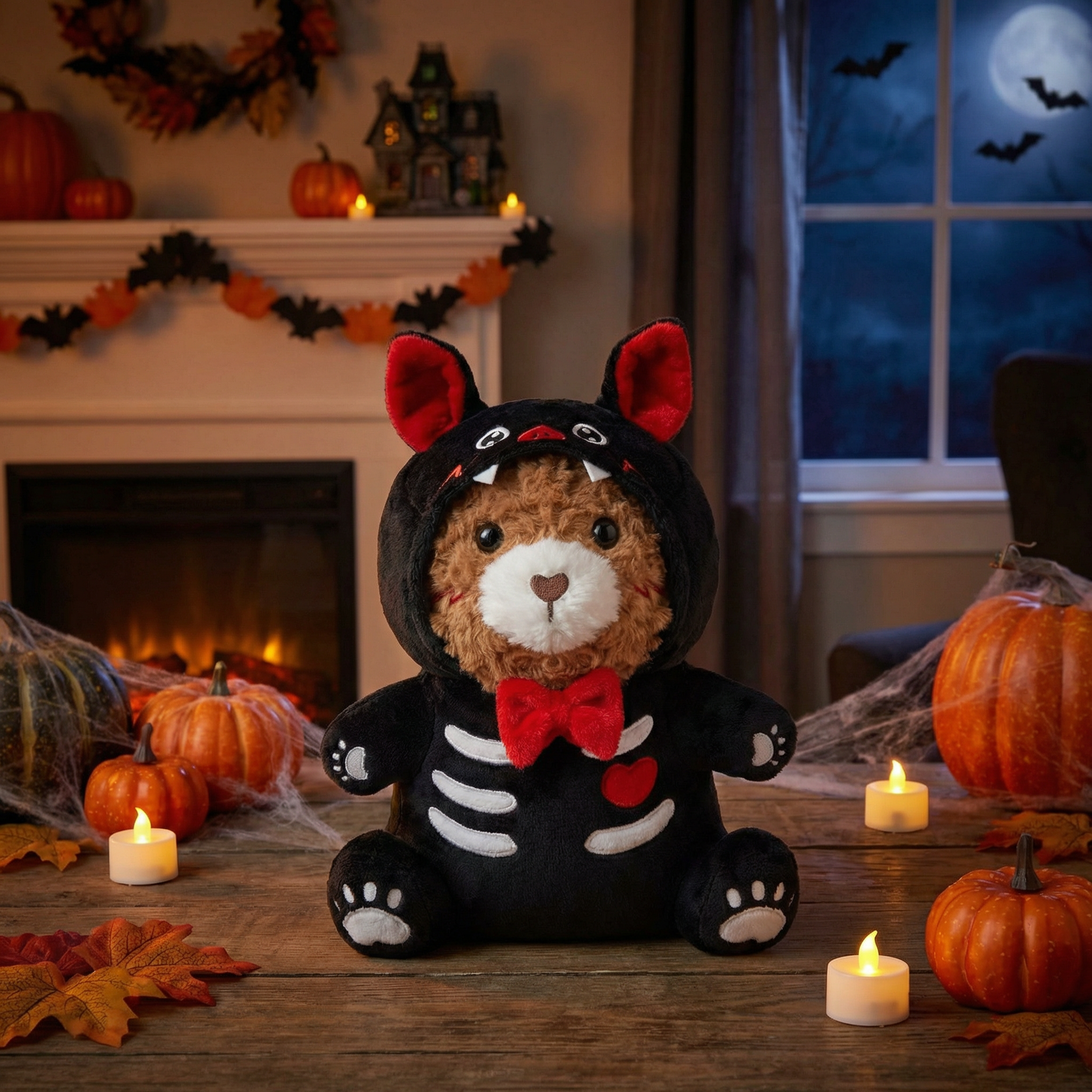 37CM OLAOLA Original Cute Bear Bat Pajamas Plushies Soft Stuffed Dolls Animals Toys Halloween Birthday Gift