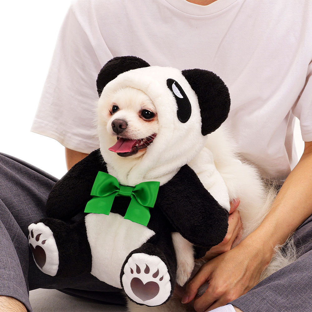 Adorable Plush Panda Pet Costume Soft Warm Perfect For Dog Outfits Animal Onesie Halloween Easter Christmas Pets Cosplay Costume