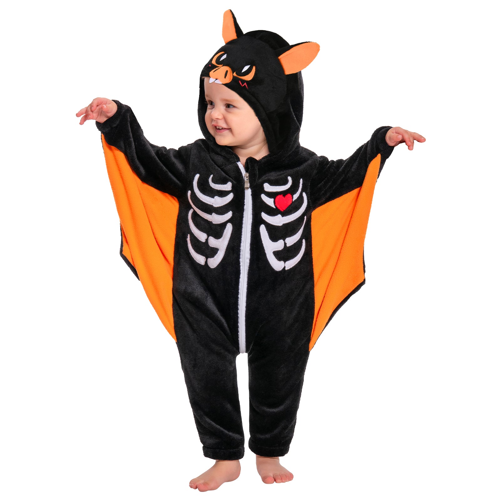 OLAOLA Baby Bat Pajamas Animal Onesie Toddler Romper Plush Dress Up Infant Outfits Halloween Cosplay Costume