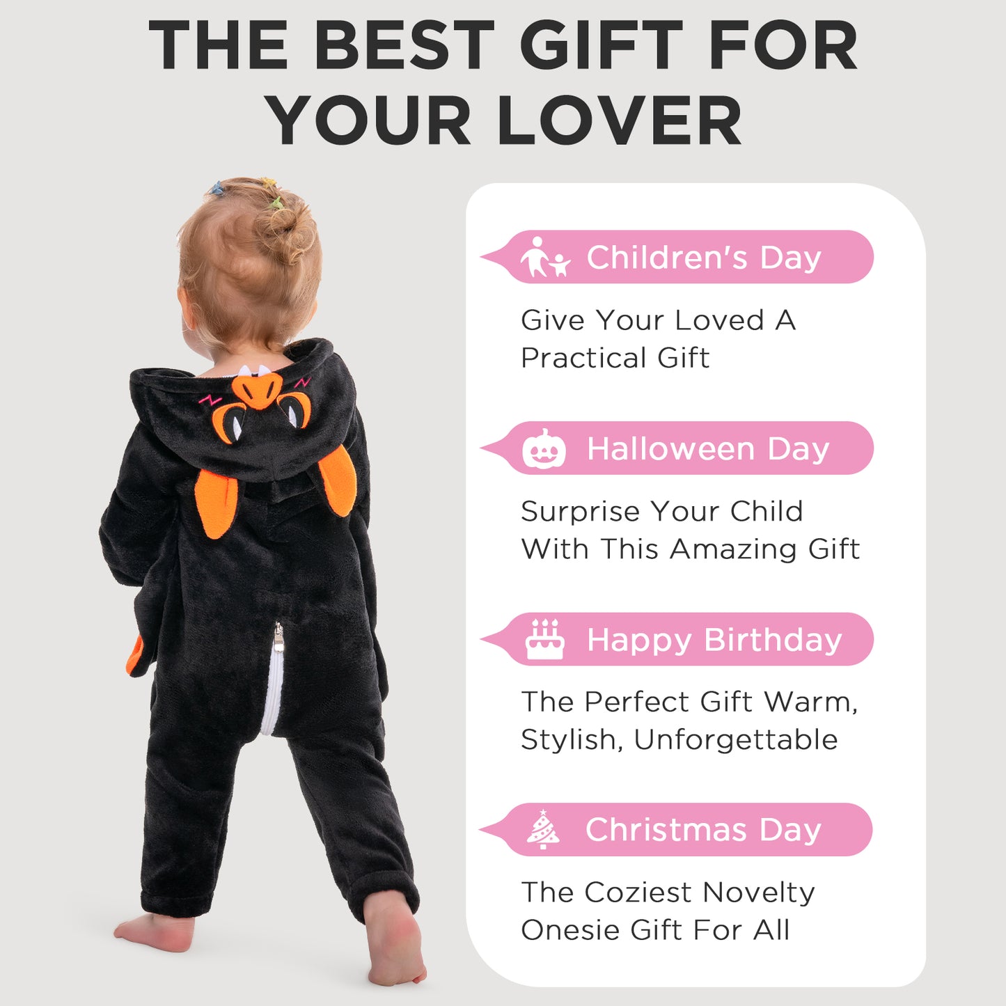 OLAOLA Baby Bat Pajamas Animal Onesie Toddler Romper Plush Dress Up Infant Outfits Halloween Cosplay Costume