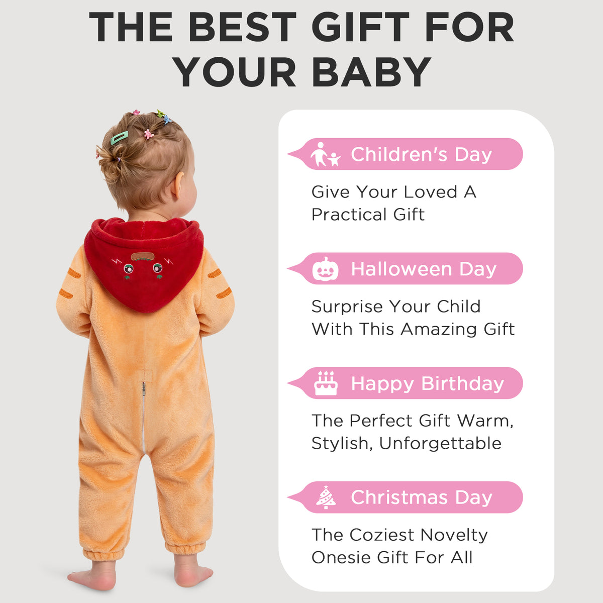OLAOLA Baby Hot Dog Infant Jumpsuit Animal Costume Unisex Toddler Onesie Soft Cozy Flannel Halloween Cosplay Romper