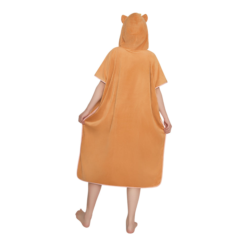 OLAOLA Capybara Beach Towels Surf Poncho Changing Towel Swim Robe With Pocket Plus Size Quick Dry Terry Cloth Cover-Up Hood