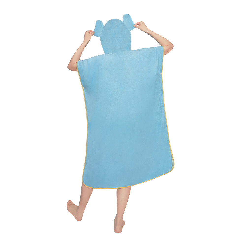 OLAOLA Elephant Surf Poncho Changing Towel Swim Robe With Pocket Plus Size Beach Towels Quick Dry Terry Cloth Cover-Up Hood