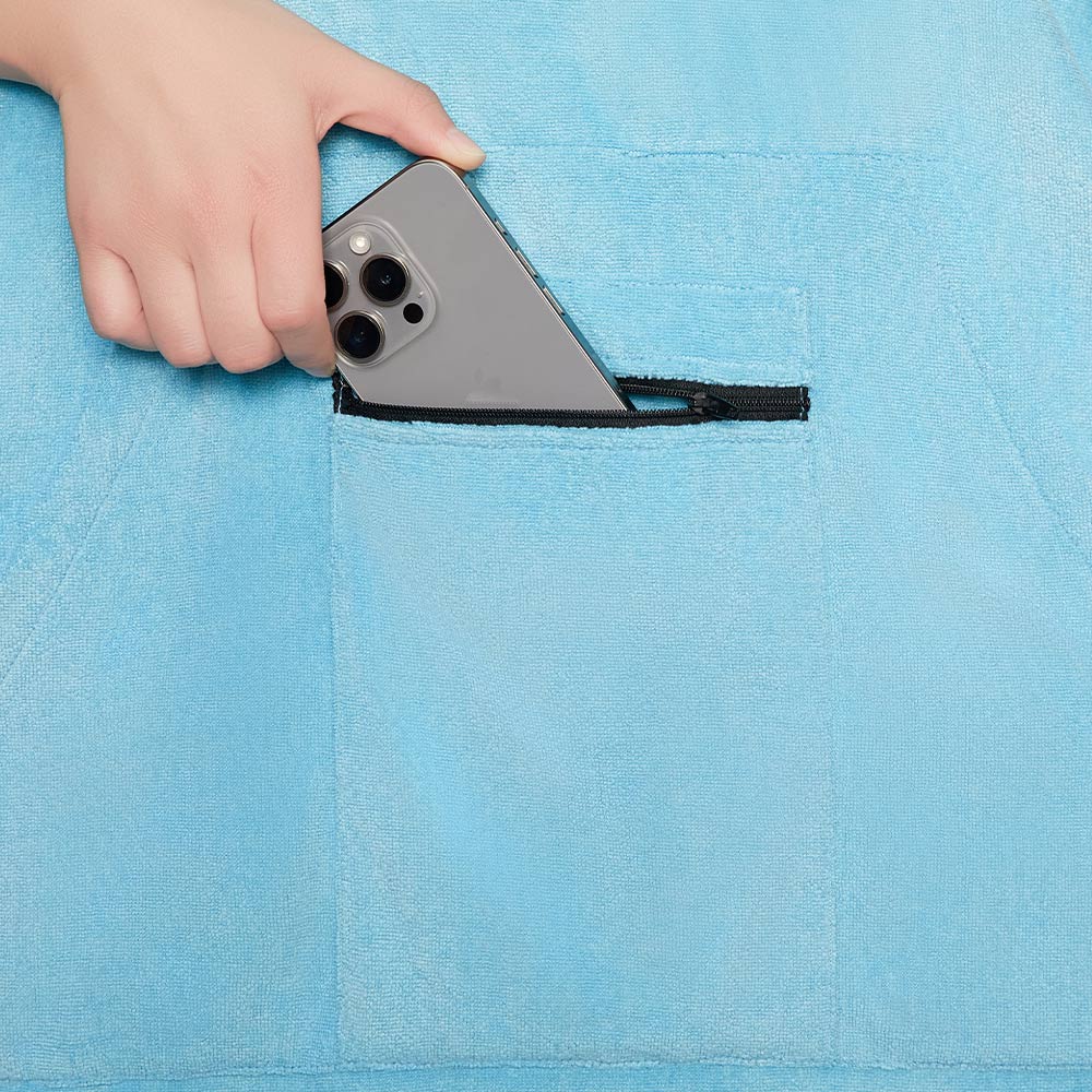 OLAOLA Elephant Surf Poncho Changing Towel Swim Robe With Pocket Plus Size Beach Towels Quick Dry Terry Cloth Cover-Up Hood
