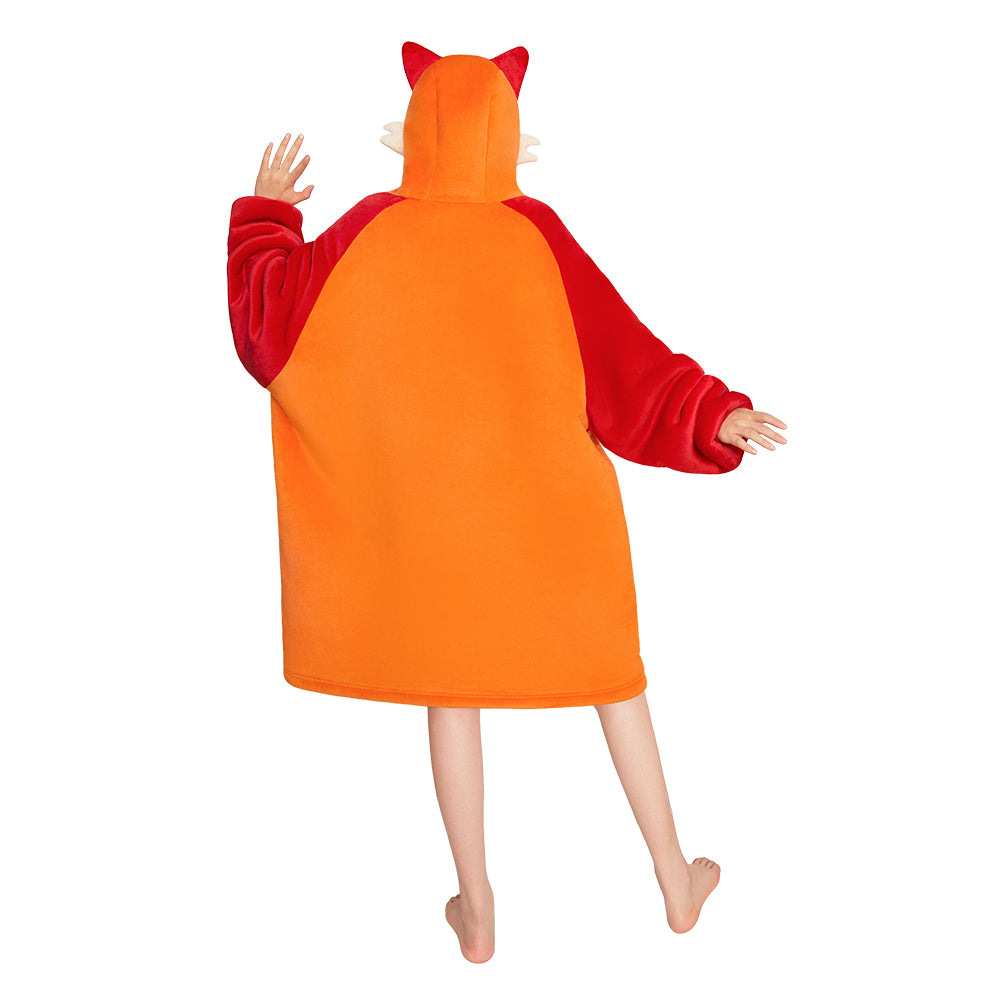 OLAOLA Fox Wearable Blanket Hoodie Animals Onesie Oversized Soft Homewear With Pocket For Adult Unisex