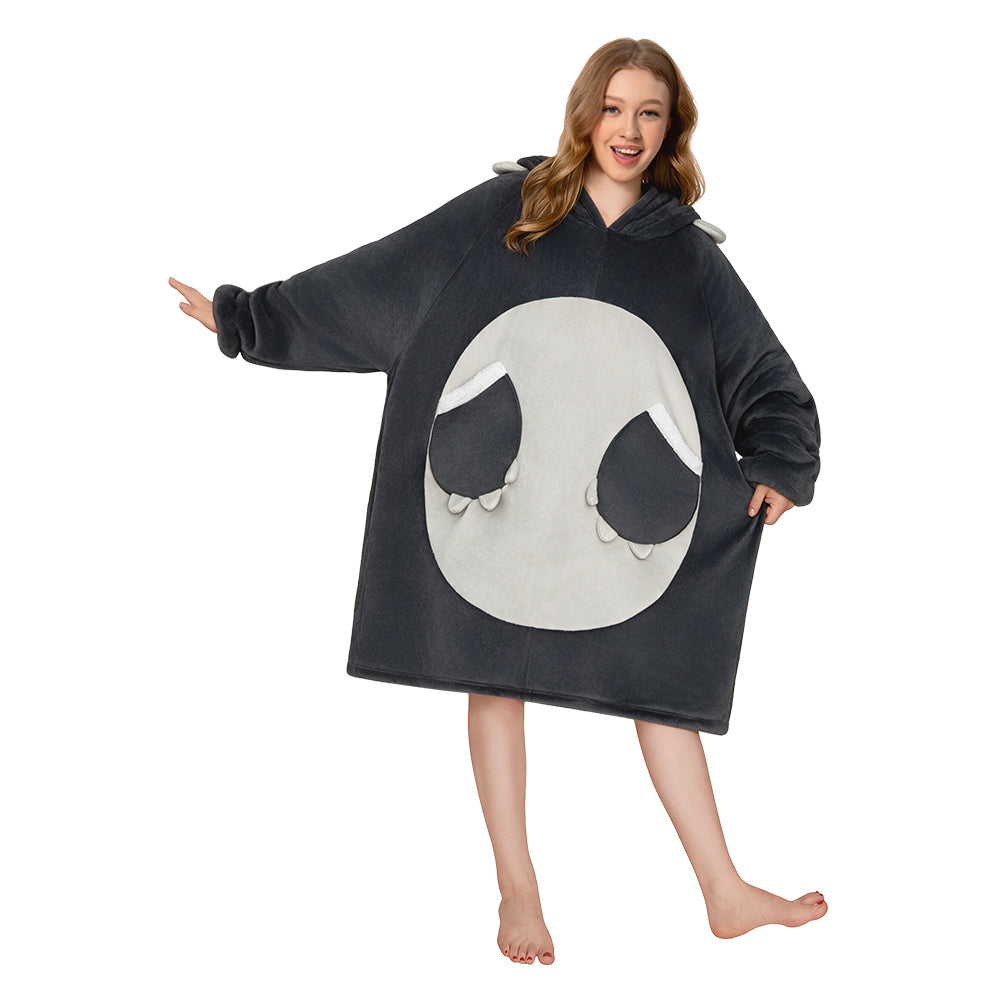 OLAOLA Gray Triceratops Wearable Blanket Hoodie Dinosaur Animals Onesie Oversized Soft Homewear With Pocket For Adult Unisex
