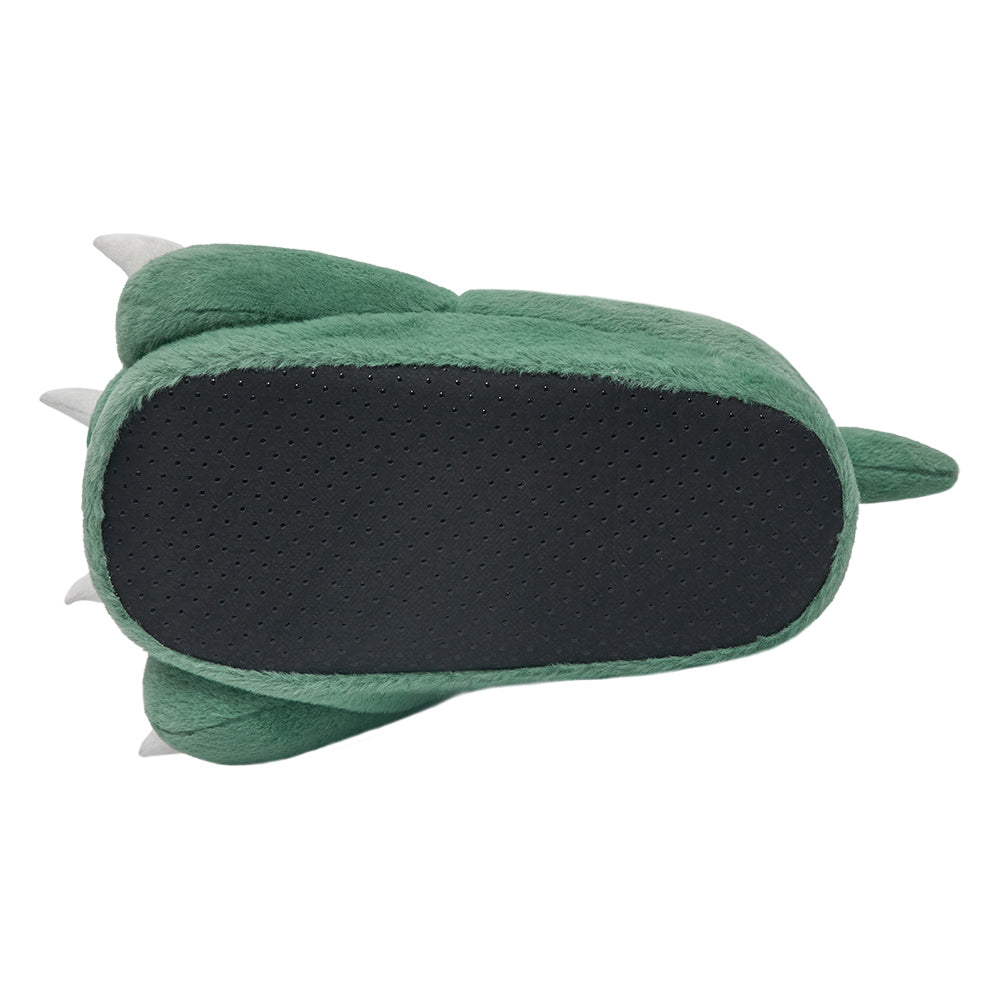 OLAOLA Green Dinosaur Paw Slippers Warm Plush Animal Indoor Non-slip Home Fluffy Thick Bottom Shoes Gifts For Birthday Christmas