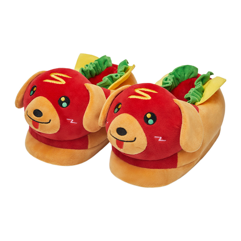 OLAOLA Hot Dog Slippers Warm Plush Animal Indoor Non-slip Home Fluffy Thick Bottom Shoes Gifts For Birthday Christmas
