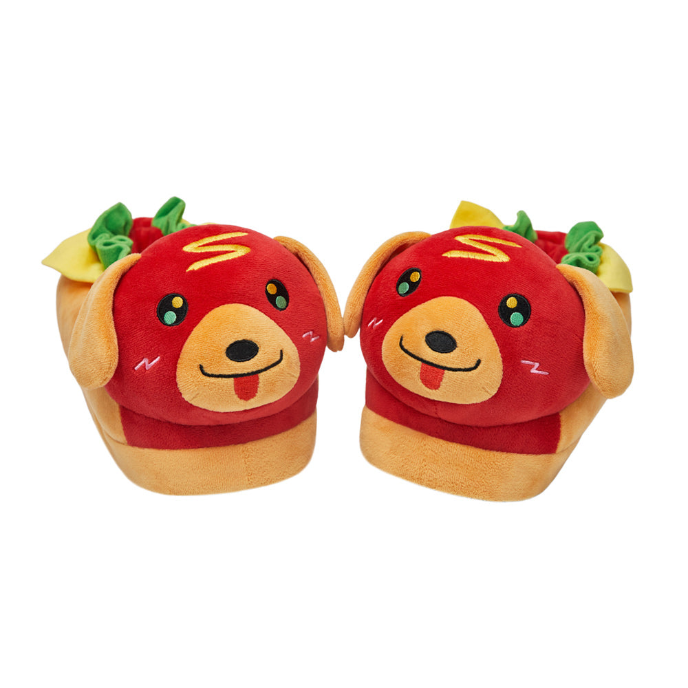 OLAOLA Hot Dog Slippers Warm Plush Animal Indoor Non-slip Home Fluffy Thick Bottom Shoes Gifts For Birthday Christmas