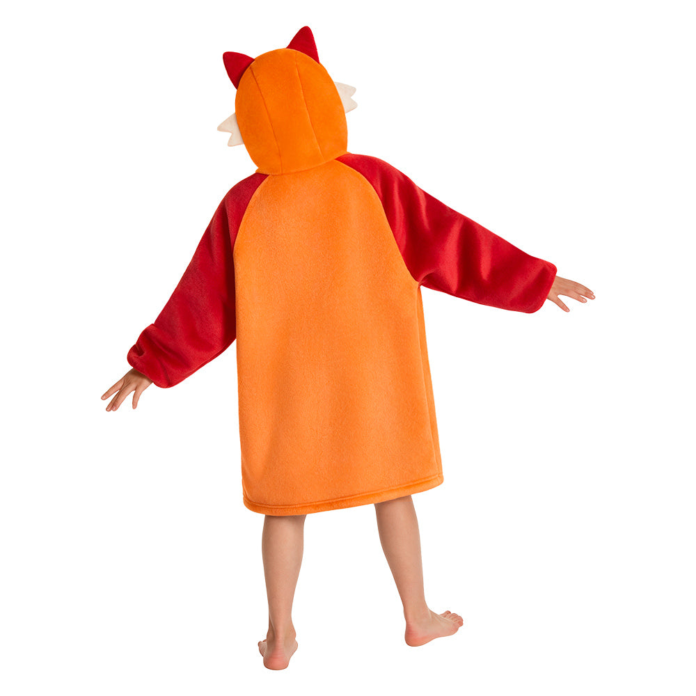 OLAOLA Kids Fox Wearable Blanket Hoodie Oversized Animal Onesie Soft Warm Cozy Homewear With Pocket For Children 