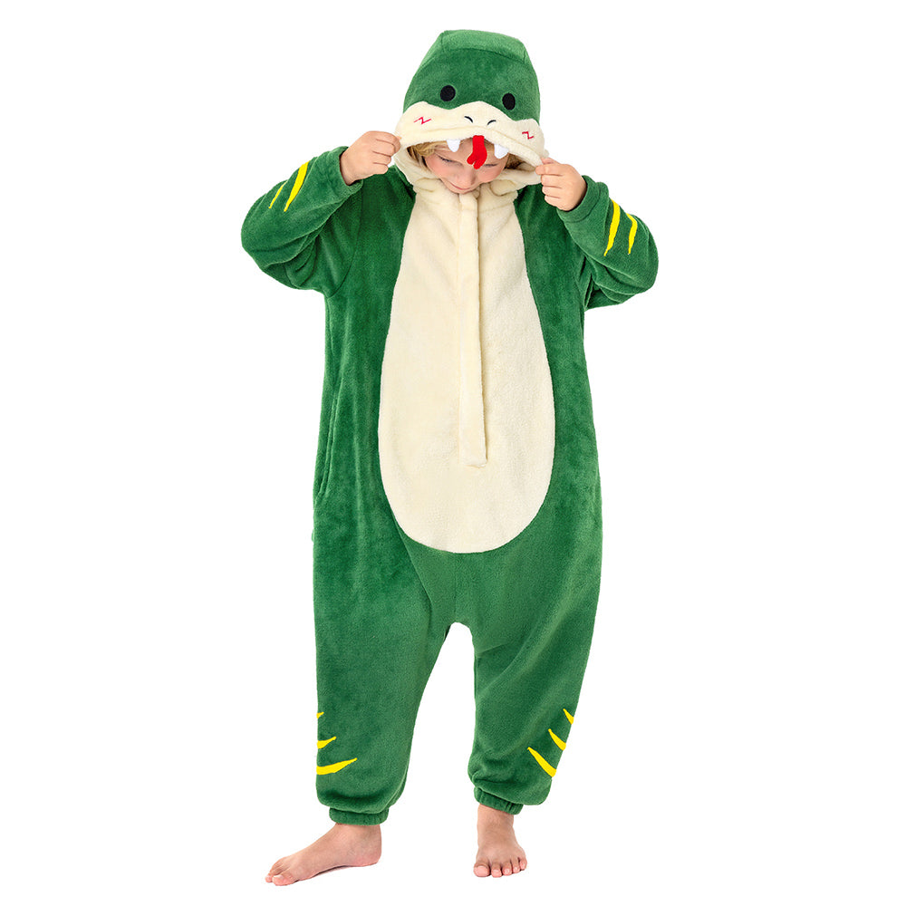 OLAOLA Kids Snake Animal Onesie Plush Soft Flannel Warm Home Pajamas One-Piece Sleepwear