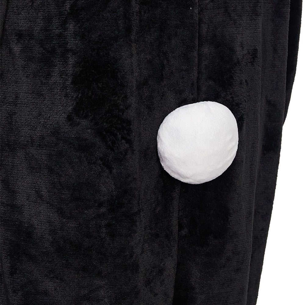 OLAOLA Panda Animal Hoodie Pajamas With Pockets Unisex Adult Flannel Animals Onesie Sleepwear Halloween Cosplay Costume