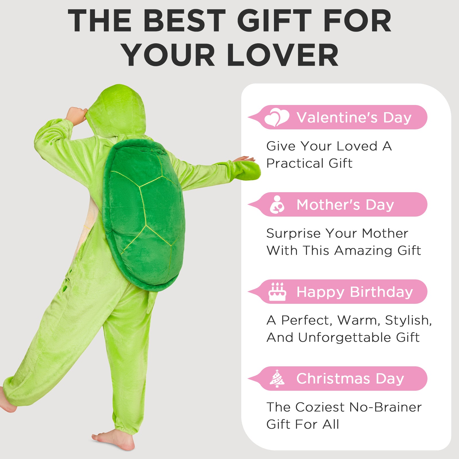 OLAOLA Sea Turtle Pajamas Animals Onesie Plush Warm Home One Piece For Adult Unisex Halloween Costume