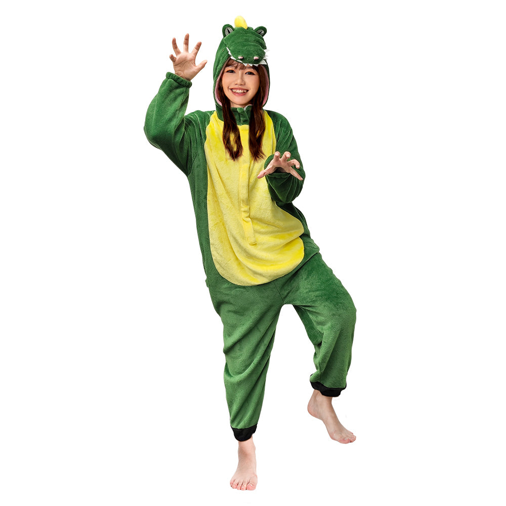 OLAOLA Unisex Adult Plush Crocodile Animals Onesie Pajamas Warm Home One-Piece Sleepwear