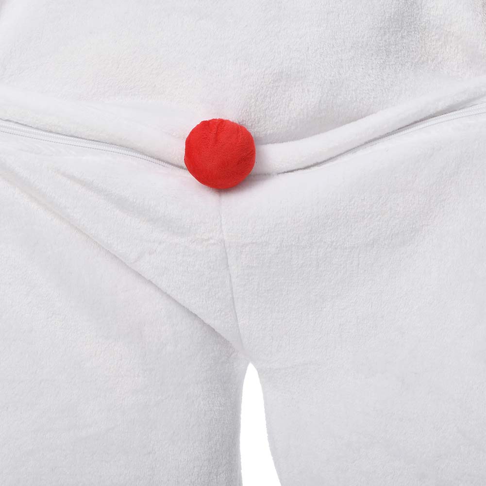 OLAOLA Unisex Adult Plush White Rabbit Animals Onesie Pajamas Warm Home One-Piece Sleepwear