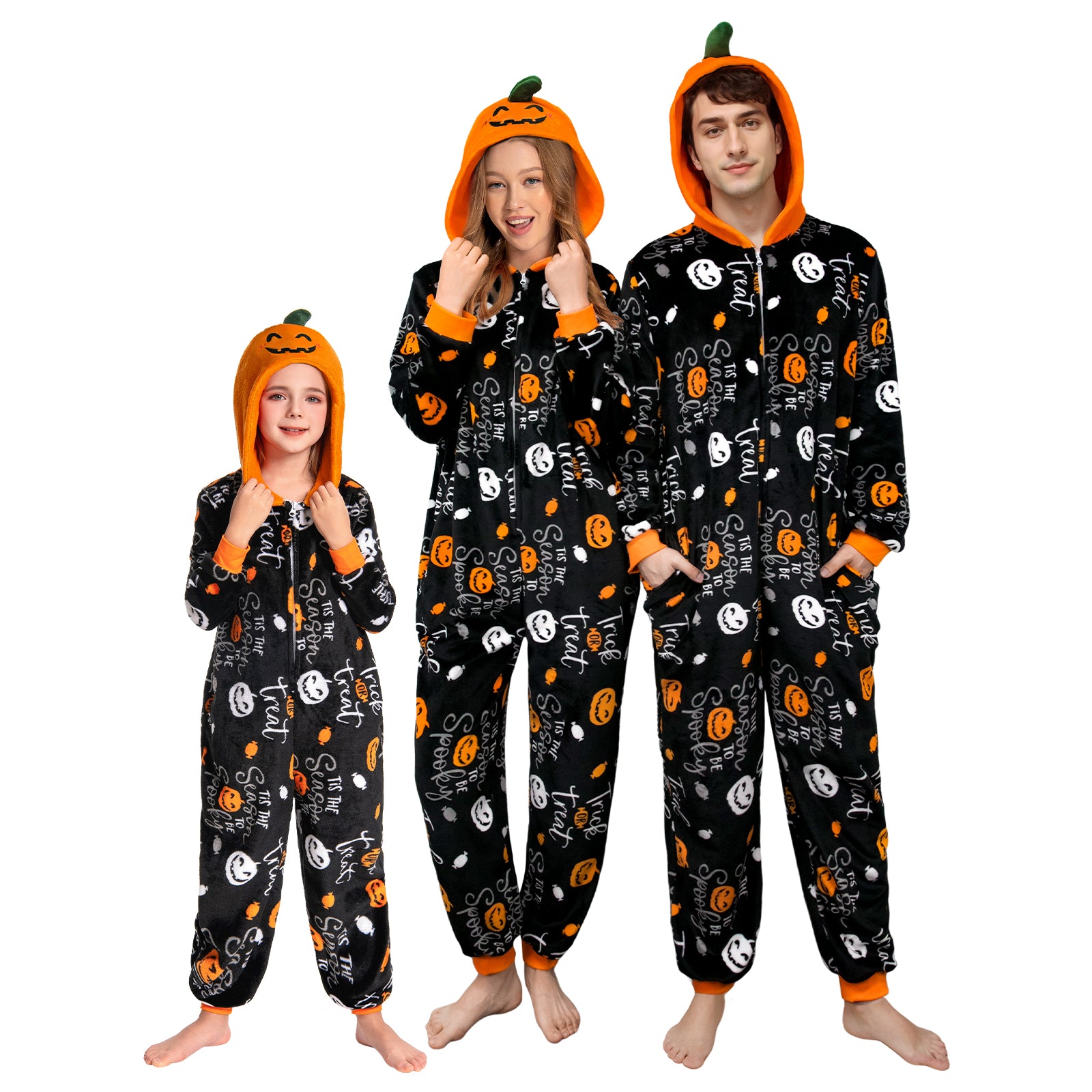 OLAOLA Unisex Adult Printed Pumpkin Plush Food Onesie Pajamas Warm Home One-Piece Sleepwear