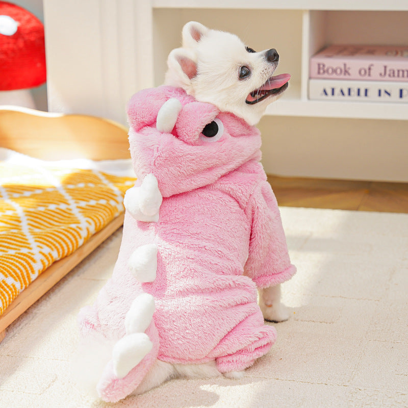 Plush Dinosaur Bee Pet Costume Soft Warm Perfect For Dog Cat Outfits Animal Onesie Halloween Easter Christmas Pets Cosplay Costume