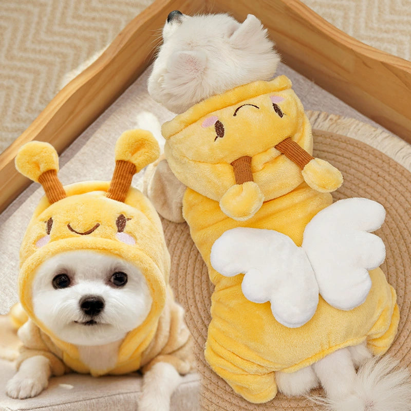 Plush Dinosaur Bee Pet Costume Soft Warm Perfect For Dog Cat Outfits Animal Onesie Halloween Easter Christmas Pets Cosplay Costume
