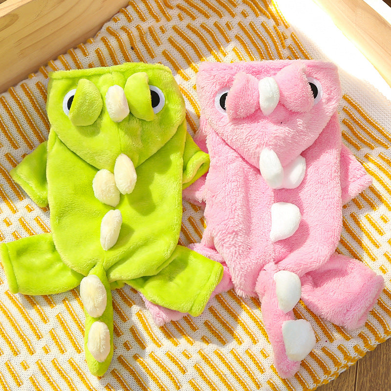 Plush Dinosaur Bee Pet Costume Soft Warm Perfect For Dog Cat Outfits Animal Onesie Halloween Easter Christmas Pets Cosplay Costume