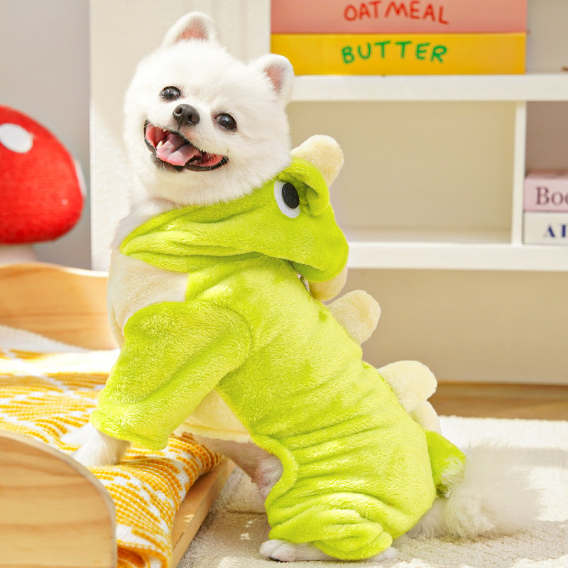 Plush Dinosaur Bee Pet Costume Soft Warm Perfect For Dog Cat Outfits Animal Onesie Halloween Easter Christmas Pets Cosplay Costume