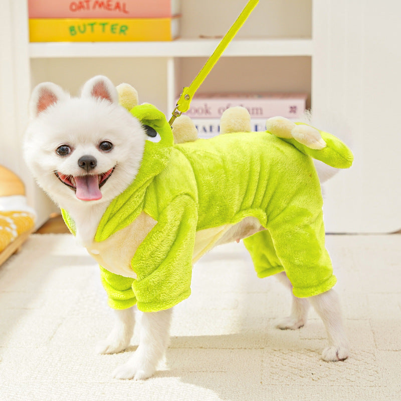 Plush Dinosaur Bee Pet Costume Soft Warm Perfect For Dog Cat Outfits Animal Onesie Halloween Easter Christmas Pets Cosplay Costume
