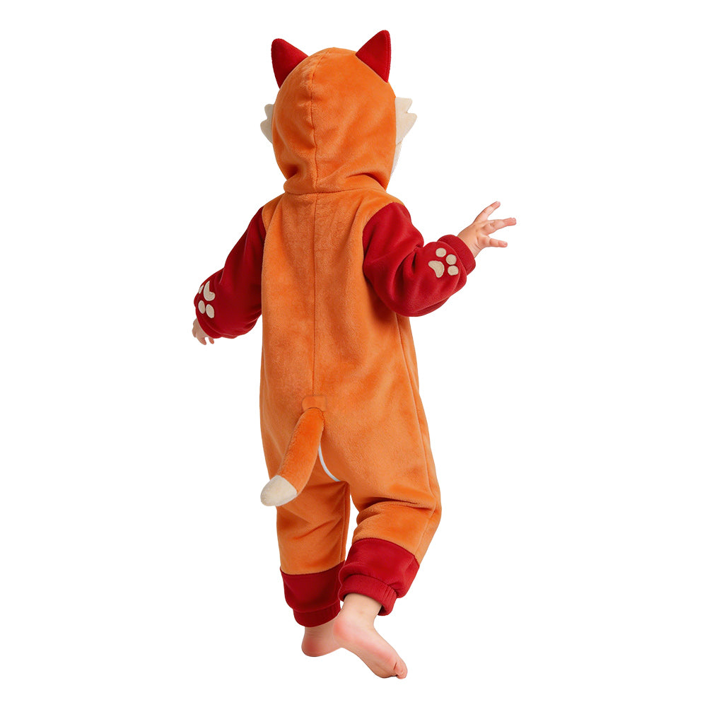 OLAOLA Baby Fox Jumpsuit Cozy Pajamas Soft Animal Onesie Toddler Romper Plush Dress Up Infant Outfits Halloween Suit