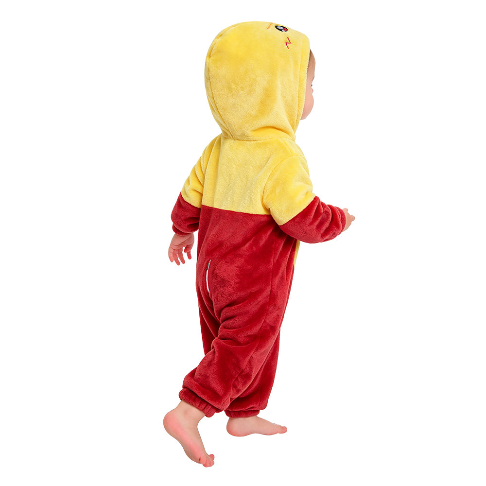 OLAOLA Baby French Fries Jumpsuit Unisex Toddler Costume Soft Cozy Flannel Onesie Halloween Cosplay Romper