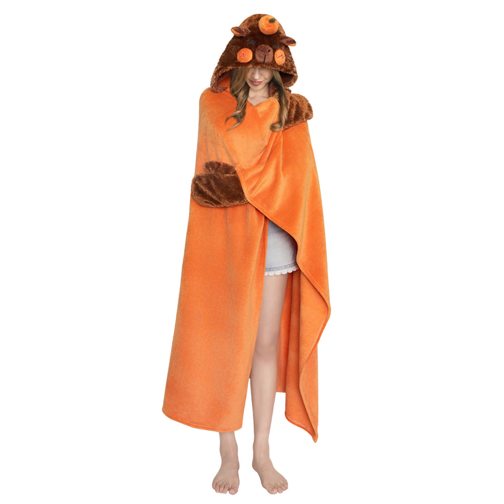 OLAOLA Capybara Air Conditioning Blanket Animals Onesie Plush Warm Home One Piece For Adult Unisex