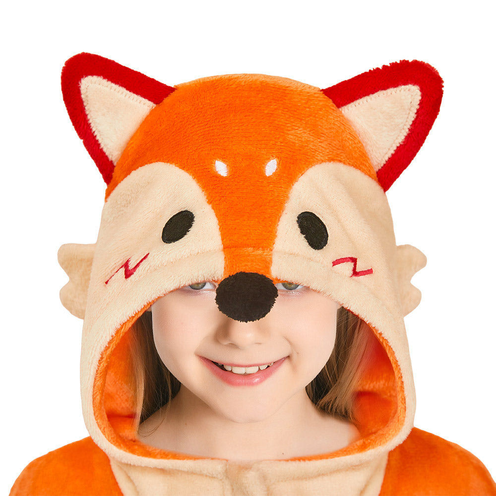 OLAOLA Kids Fox Pajamas Animals Onesie Plush Cozy One Piece Sleepwear Halloween Christmas Suit
