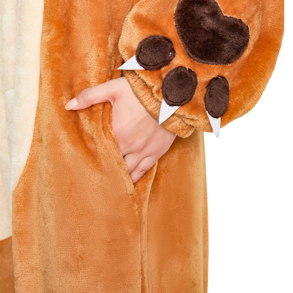 OLAOLA Meerkat Pajamas Animals Onesie Plush Warm Home One Piece For Adult Unisex Halloween Costume