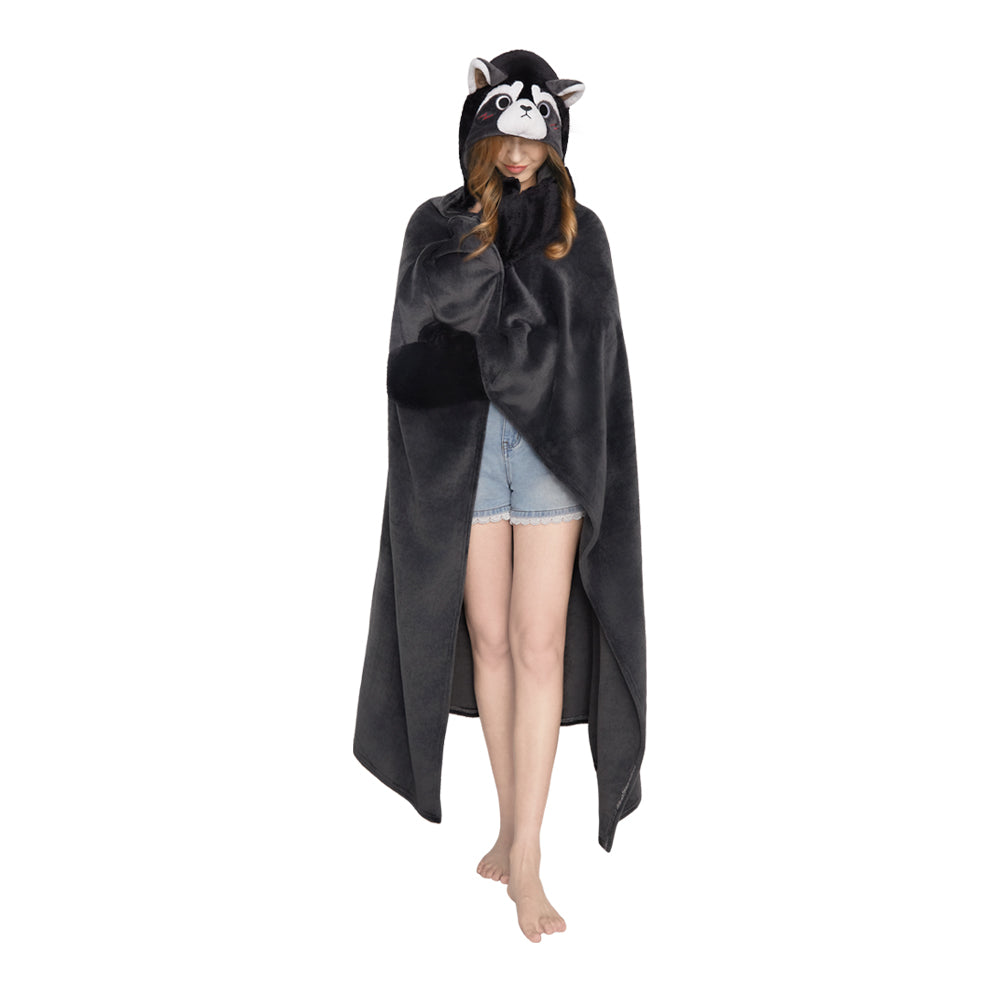 OLAOLA Raccoon Air Conditioning Blanket Animals Onesie Plush Warm Home One Piece For Adult Unisex