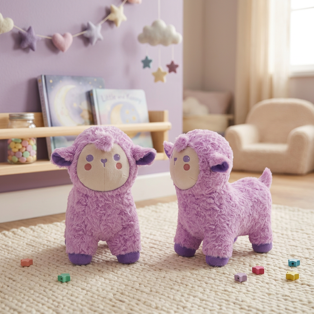 27CM OLAOLA Purple Sheep Stuffed Animal Plush Toy Soft Doll Pillow Plushies Birthday Christmas Gift