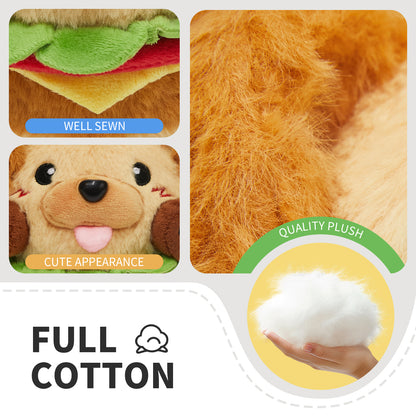 18CM OLAOLA Original Cute Hamburger Puppy Dog Dolls Soft Stuffed Dolls Animals Food Plush Toys Plushies Birthday Gift
