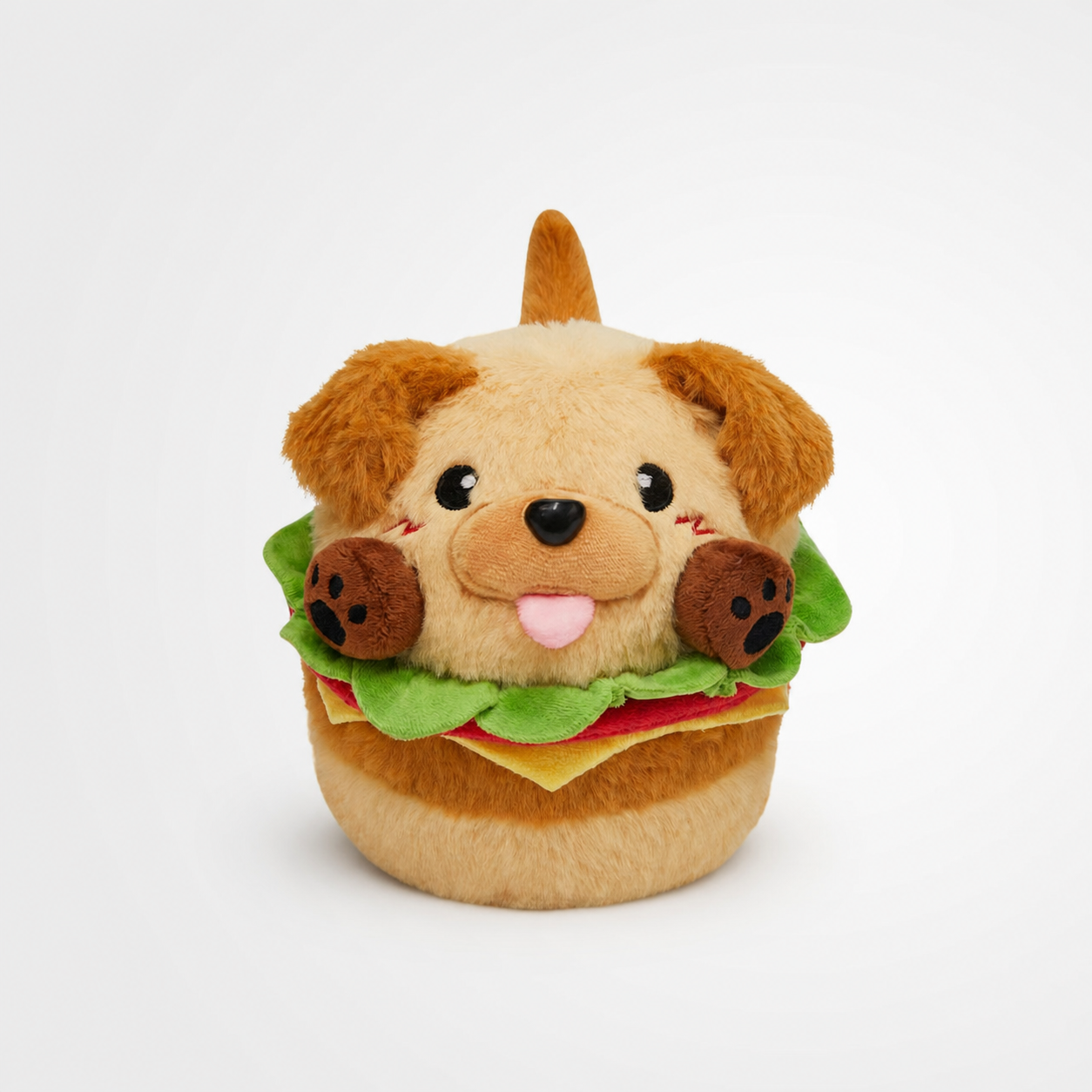 18CM OLAOLA Original Cute Hamburger Puppy Dog Dolls Soft Stuffed Dolls Animals Food Plush Toys Plushies Birthday Gift