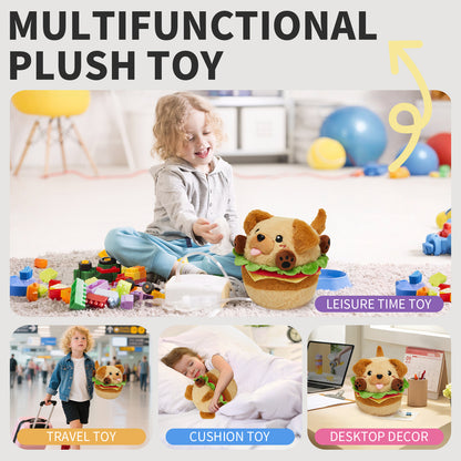18CM OLAOLA Original Cute Hamburger Puppy Dog Dolls Soft Stuffed Dolls Animals Food Plush Toys Plushies Birthday Gift
