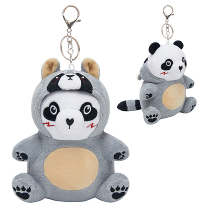 18CM OLAOLA Raccoon Keychain Plush Toys Soft Stuffed Dolls Animals Props Plushies Birthday Gift
