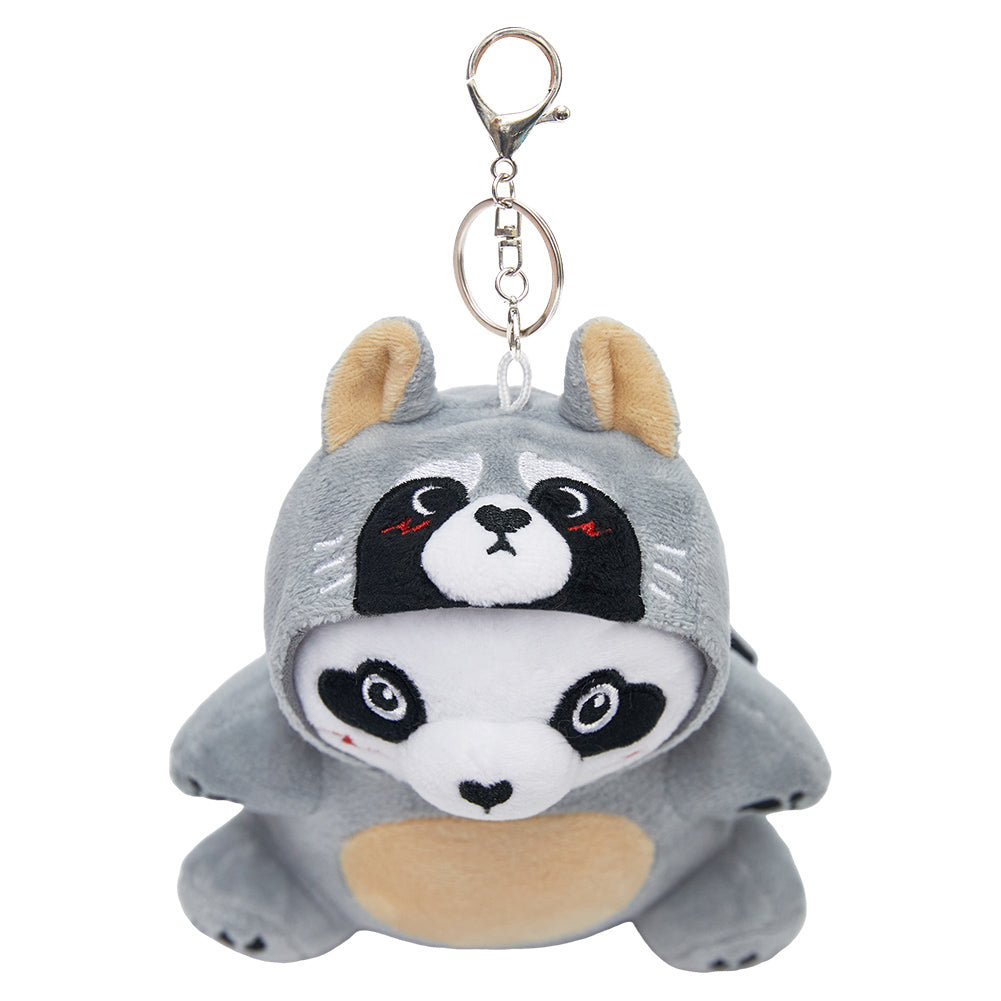 18CM OLAOLA Raccoon Keychain ​Plush Toys Soft Stuffed Dolls Animals Props Plushies Birthday Gift