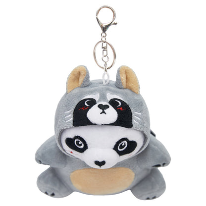 18CM OLAOLA Raccoon Keychain ​Plush Toys Soft Stuffed Dolls Animals Props Plushies Birthday Gift