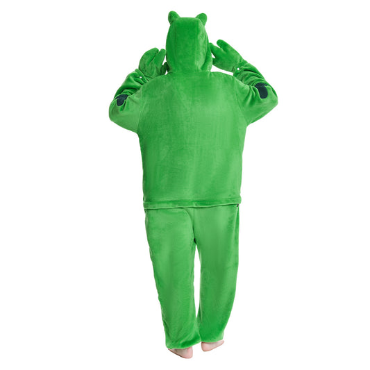 OLAOLA Unisex Adult Plush Frog Animals Onesie Pajamas Warm Home One-Piece Sleepwear