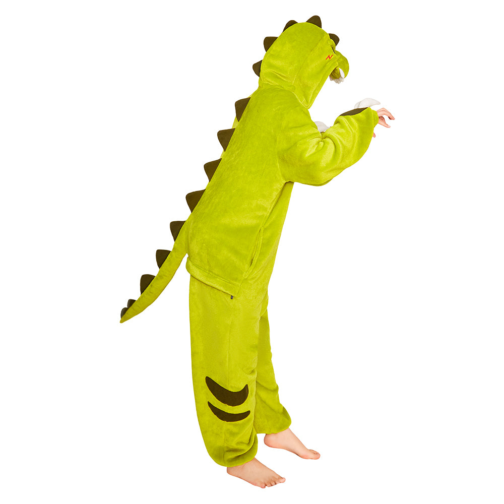 OLAOLA Green Tyrannosaurus Rex Pajamas Unisex Adult Dinosaur Plush Animals Onesie Sleepwear Halloween Costume