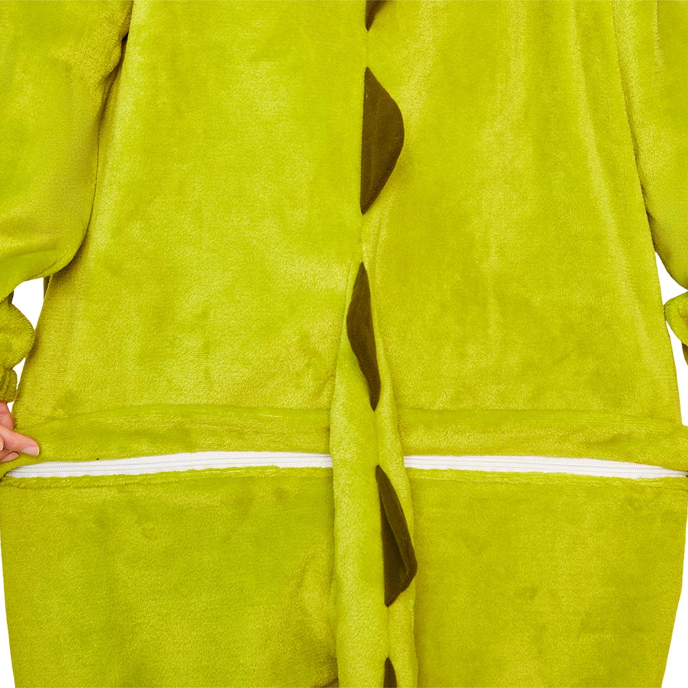 OLAOLA Green Tyrannosaurus Rex Pajamas Unisex Adult Dinosaur Plush Animals Onesie Sleepwear Halloween Costume