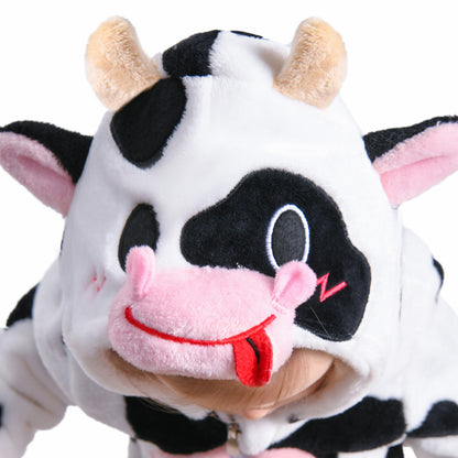 OLAOLA Baby Cow Pajamas Cattle Animal Onesie Toddler Romper Plush Dress Up Infant Outfits Sleepwear Party