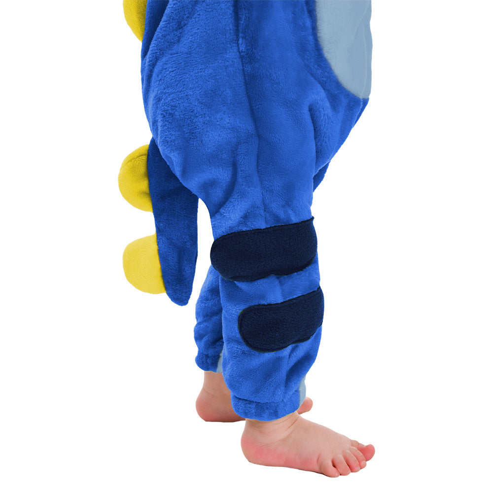 OLAOLA Baby Blue Dinosaur Pajamas Animal Onesie Toddler Romper Plush Dress Up Infant Outfits Halloween Suit