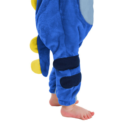 OLAOLA Baby Blue Dinosaur Pajamas Animal Onesie Toddler Romper Plush Dress Up Infant Outfits Halloween Suit
