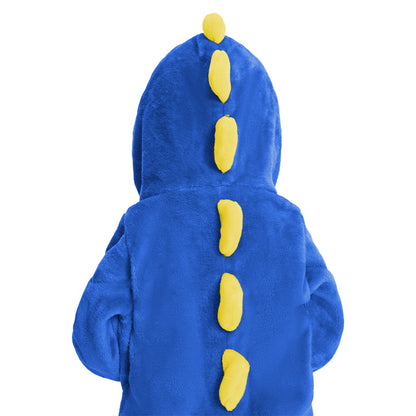 OLAOLA Baby Blue Dinosaur Pajamas Animal Onesie Toddler Romper Plush Dress Up Infant Outfits Halloween Suit