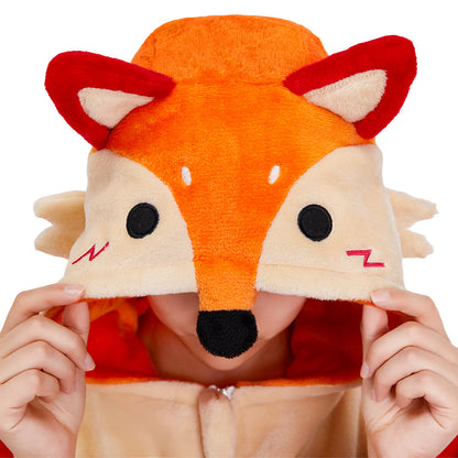 OLAOLA Fox Pajamas Animals Onesie Plush Warm Home One Piece Homewear For Adult Sleepwear Pyjama Party Suit